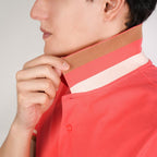 Men’s Cotton Slim Performance Polo with Small Lion Embroidery