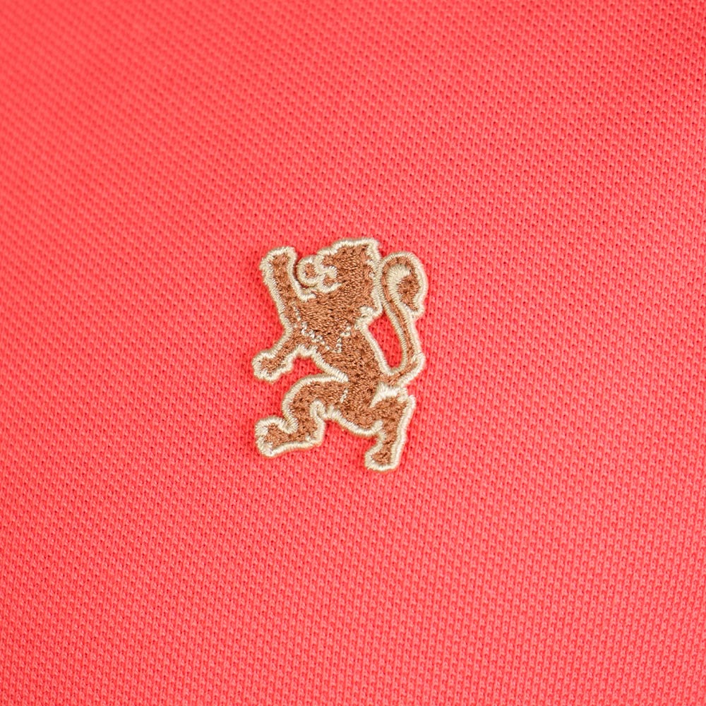 Men’s Cotton Slim Performance Polo with Small Lion Embroidery