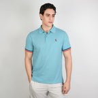 Men’s Cotton Slim Performance Polo with Small Lion Embroidery