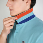 Men’s Cotton Slim Performance Polo with Small Lion Embroidery