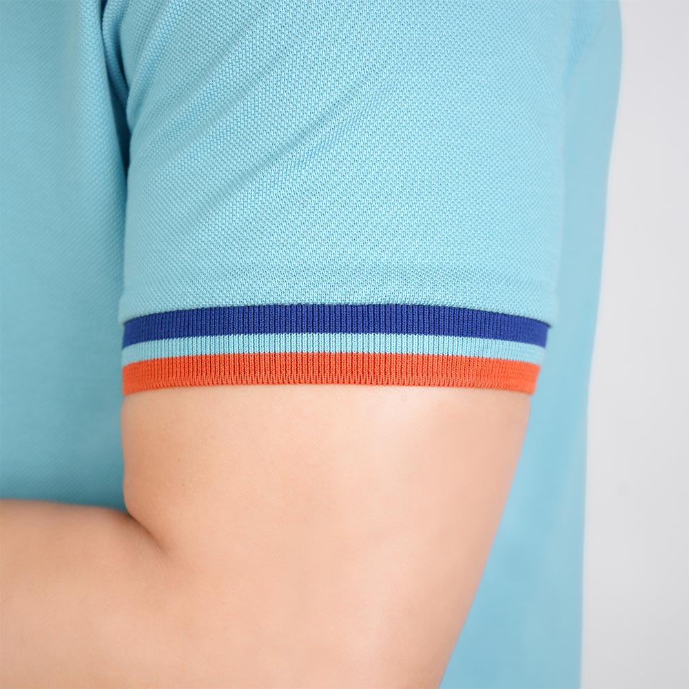 Men’s Cotton Slim Performance Polo with Small Lion Embroidery