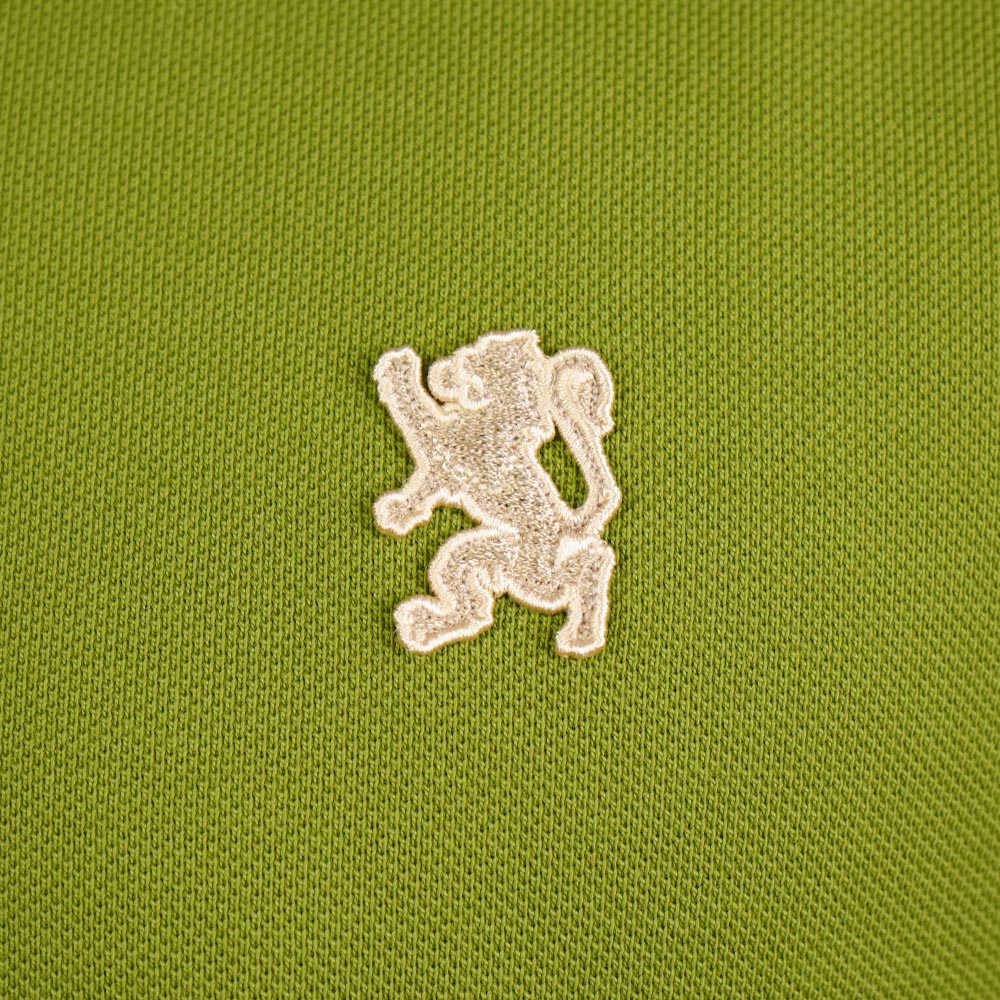 Men’s Cotton Slim Performance Polo with Small Lion Embroidery