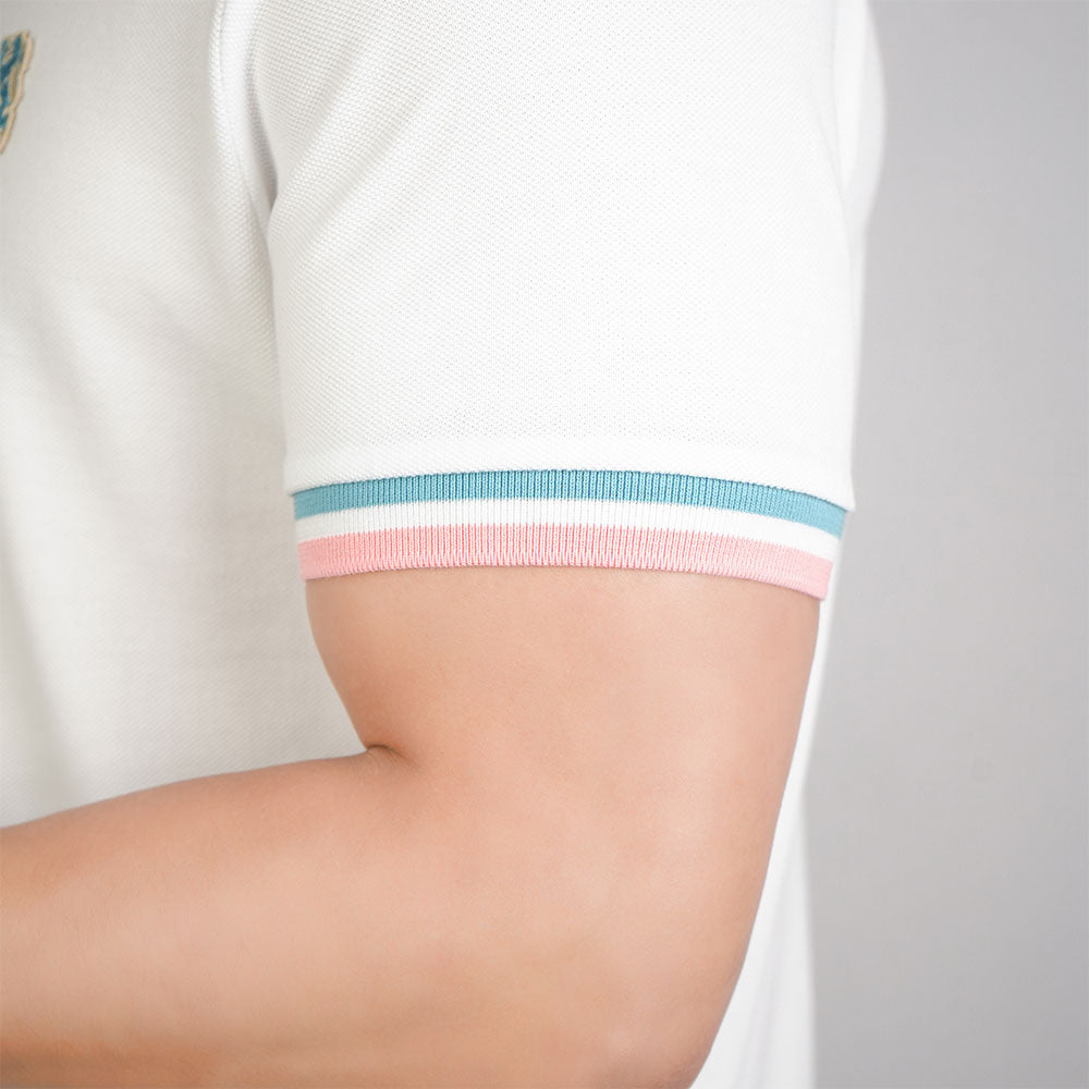 Men’s Cotton Slim Performance Polo with Small Lion Embroidery