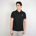 Men’s Cotton Slim Performance Polo with Small Lion Embroidery