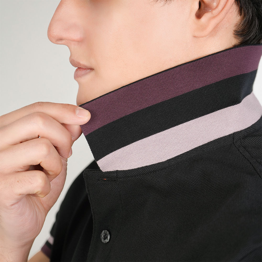 Men’s Cotton Slim Performance Polo with Small Lion Embroidery