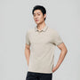 Men’s Slim Pique Solid Polo with Flat Knit Collar