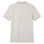 Men’s Slim Pique Solid Polo with Flat Knit Collar