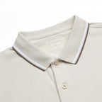 Men’s Slim Pique Solid Polo with Flat Knit Collar