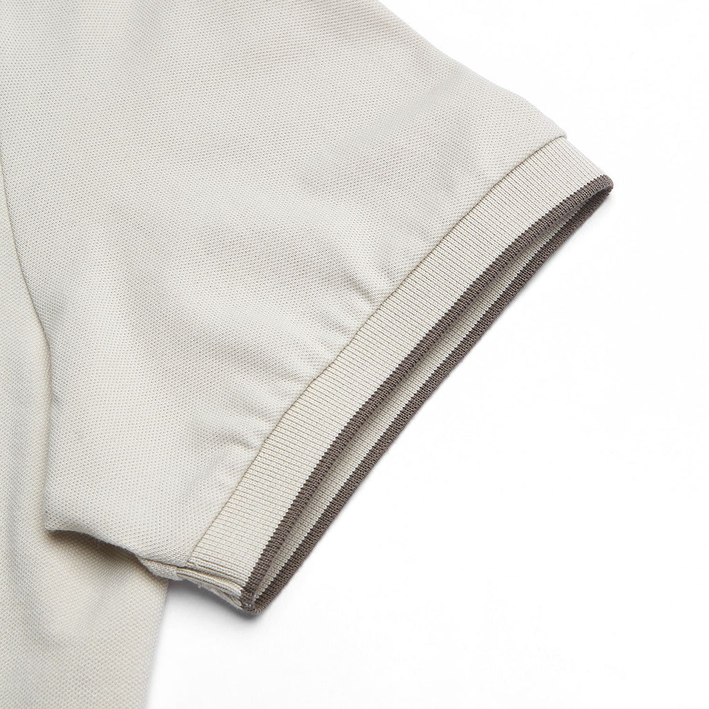 Men’s Slim Pique Solid Polo with Flat Knit Collar