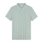 Men’s Slim Pique Solid Polo with Flat Knit Collar