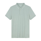 Men’s Slim Pique Solid Polo with Flat Knit Collar