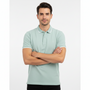 Men’s Slim Pique Solid Polo with Flat Knit Collar