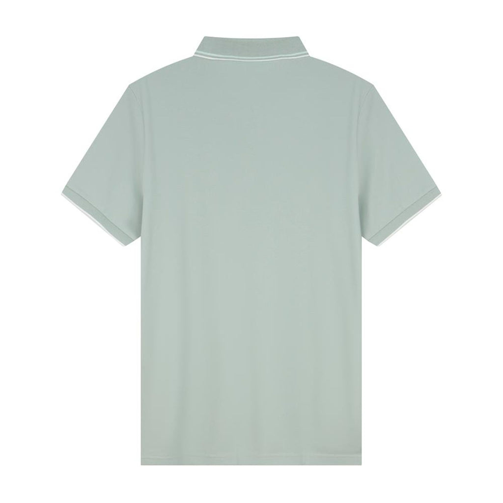 Men’s Slim Pique Solid Polo with Flat Knit Collar