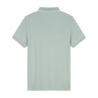 Men’s Slim Pique Solid Polo with Flat Knit Collar