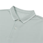 Men’s Slim Pique Solid Polo with Flat Knit Collar