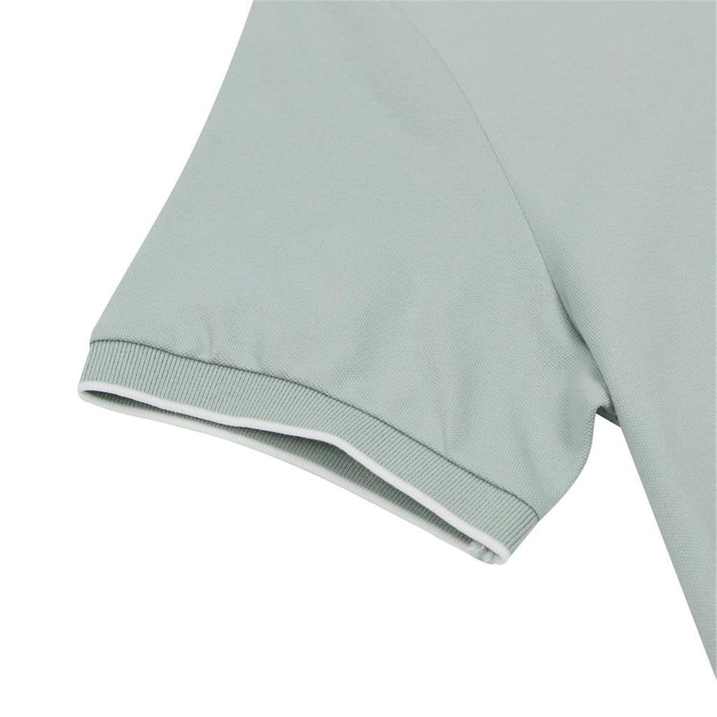 Men’s Slim Pique Solid Polo with Flat Knit Collar