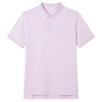 Men’s Slim Pique Solid Polo with Flat Knit Collar