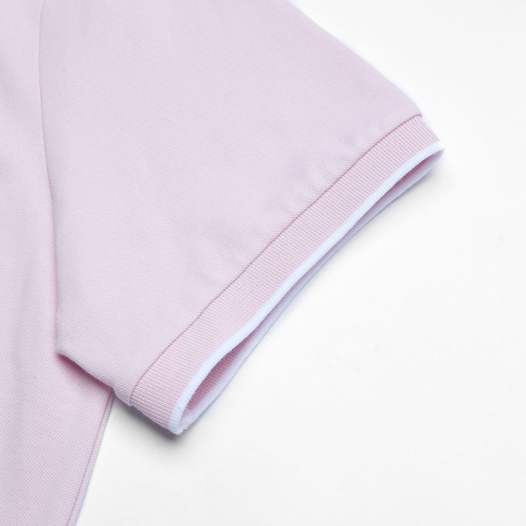 Men’s Slim Pique Solid Polo with Flat Knit Collar