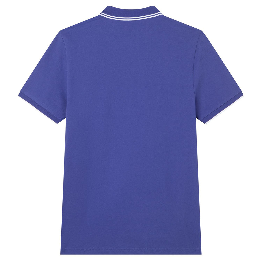 Men’s Slim Pique Solid Polo with Flat Knit Collar