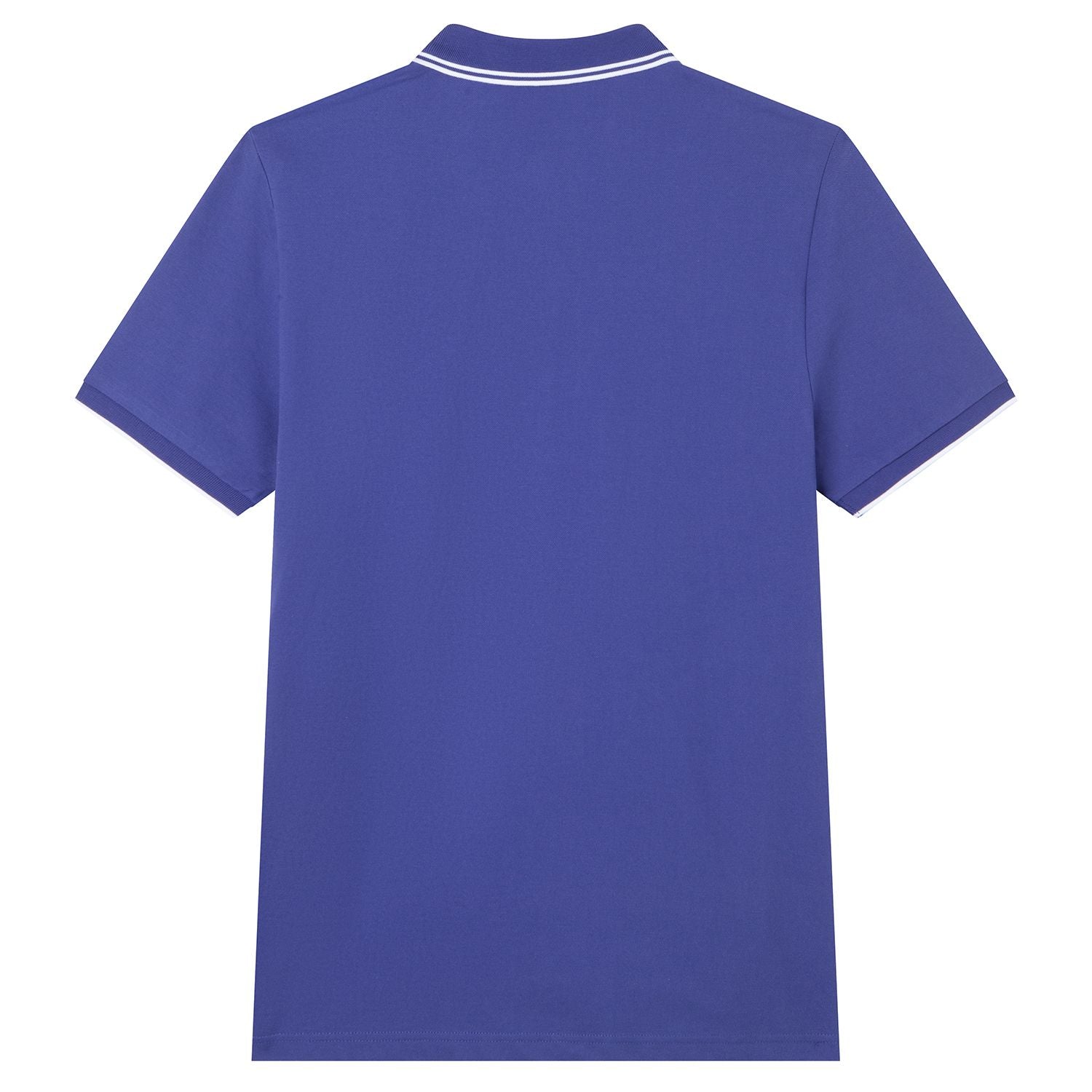 Men’s Slim Pique Solid Polo with Flat Knit Collar