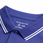 Men’s Slim Pique Solid Polo with Flat Knit Collar