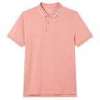 Men’s Slim Pique Solid Polo with Flat Knit Collar