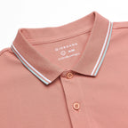 Men’s Slim Pique Solid Polo with Flat Knit Collar