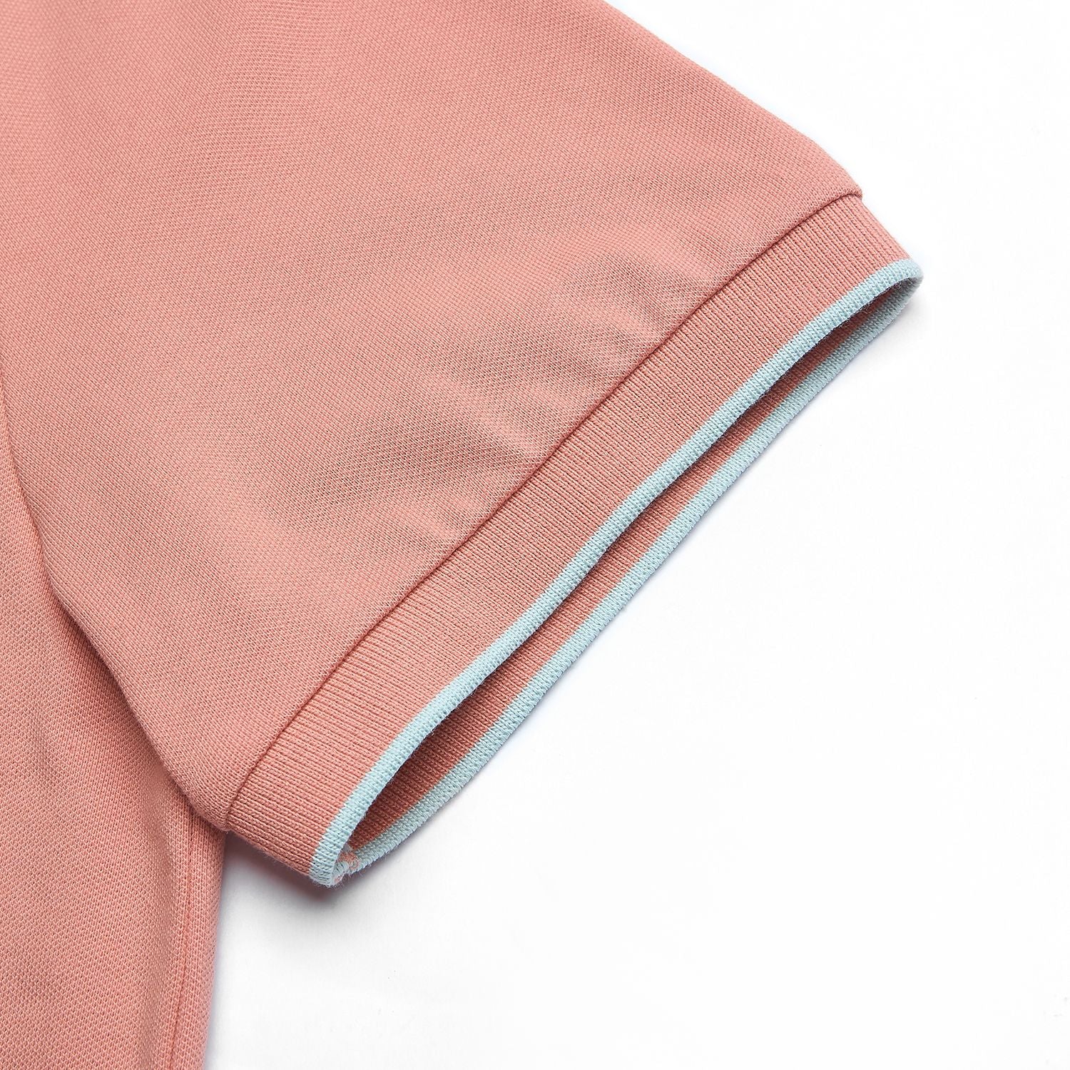 Men’s Slim Pique Solid Polo with Flat Knit Collar