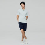 Men’s Slim Pique Solid Polo with Flat Knit Collar