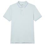 Men’s Slim Pique Solid Polo with Flat Knit Collar