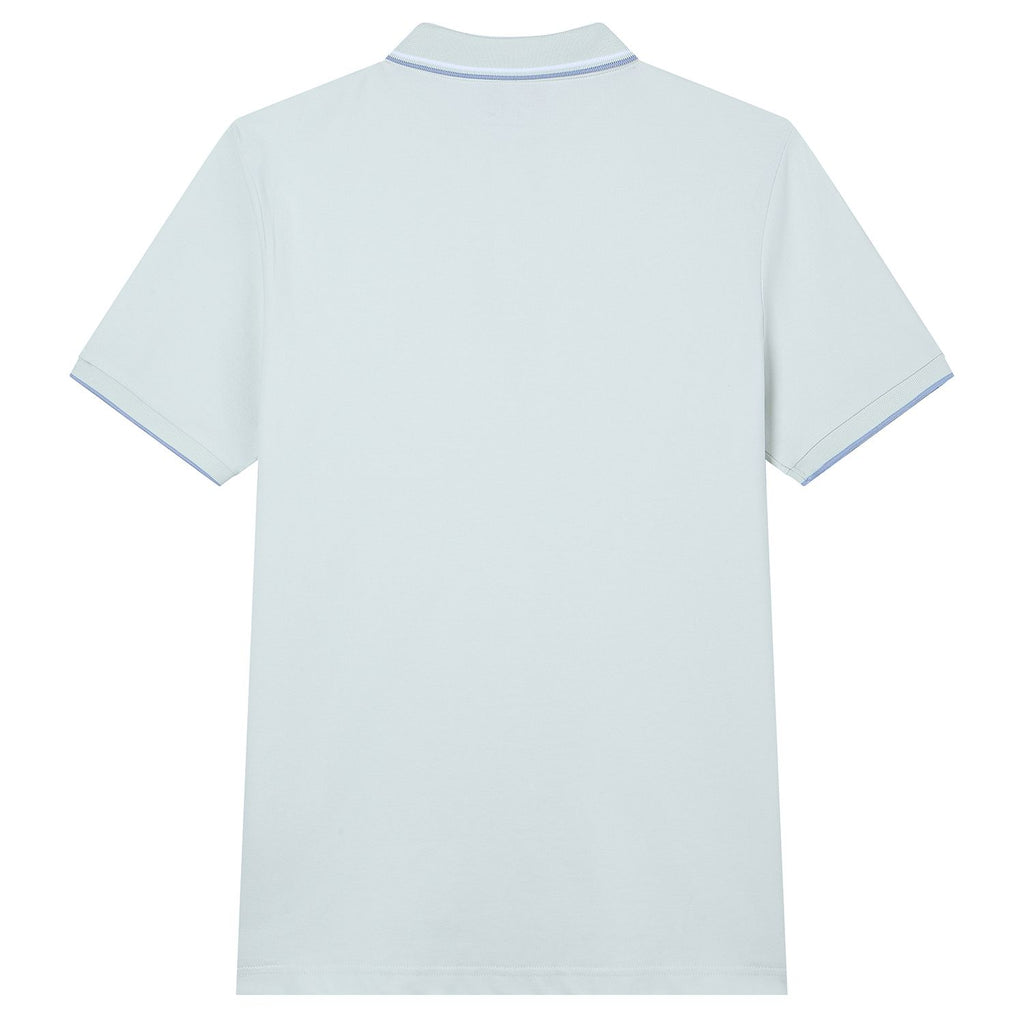 Men’s Slim Pique Solid Polo with Flat Knit Collar