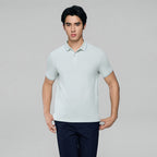 Men’s Slim Pique Solid Polo with Flat Knit Collar