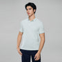 Men’s Slim Pique Solid Polo with Flat Knit Collar
