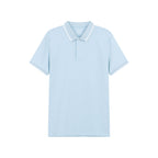Men’s Slim Pique Solid Polo with Flat Knit Collar