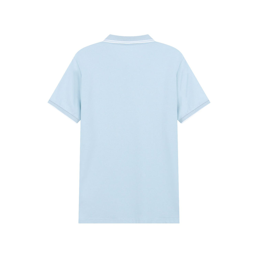 Men’s Slim Pique Solid Polo with Flat Knit Collar