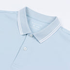Men’s Slim Pique Solid Polo with Flat Knit Collar