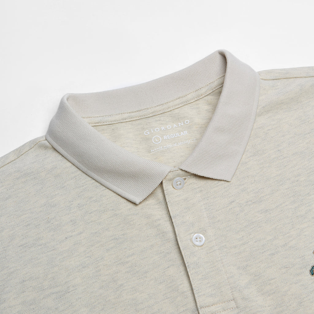 Men's 3G Small Napoleon Slim Melange Polo