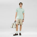 Men’s Slim Pique Polo with Contrast Collar & Signature Embroidery