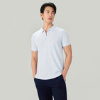 Men's Slim Fit Small Lion Zipper Polo