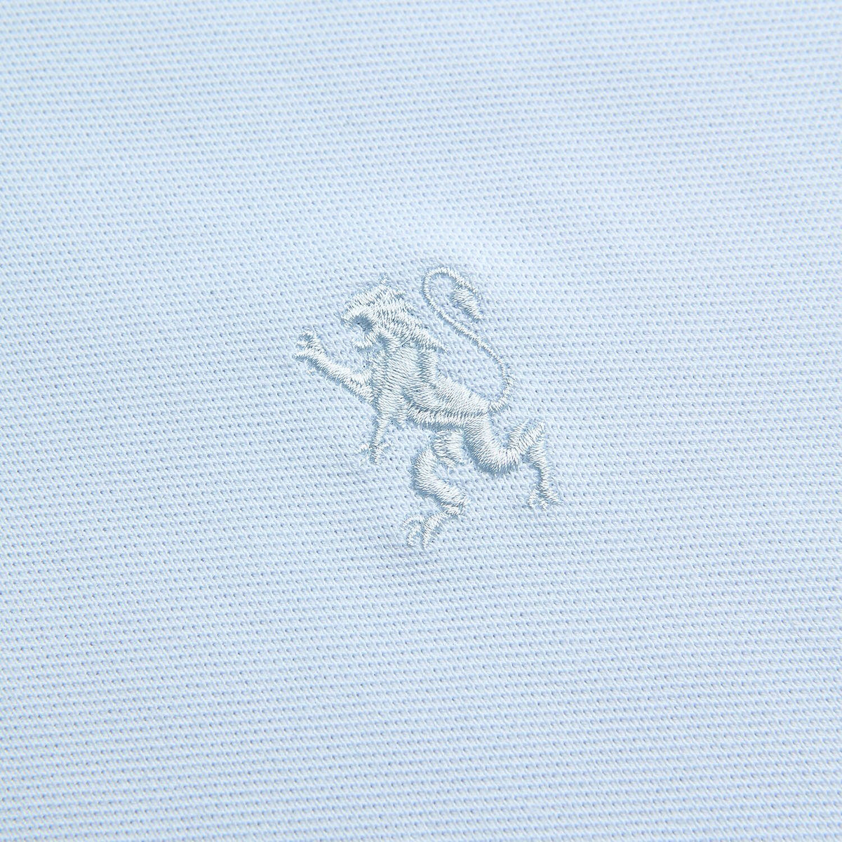 Men's Slim Fit Small Lion Zipper Polo