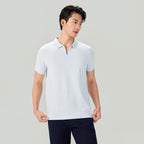 Men's Slim Fit Small Lion Zipper Polo