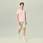Men's Slim Fit Small Lion Zipper Polo