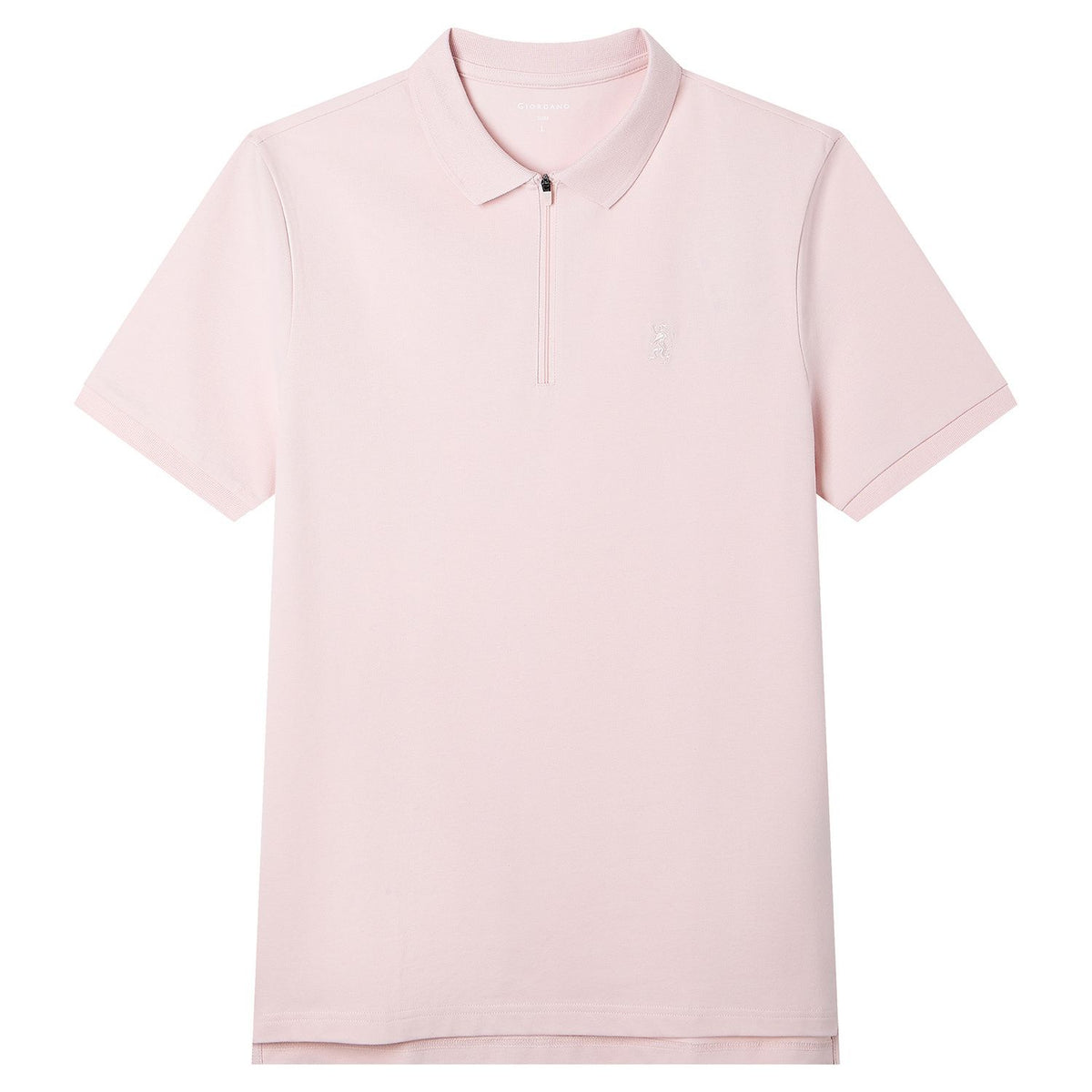 Men's Slim Fit Small Lion Zipper Polo