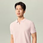 Men's Slim Fit Small Lion Zipper Polo