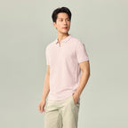 Men's Slim Fit Small Lion Zipper Polo