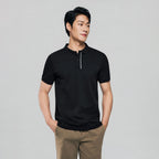 Men Slim Cotton Nylon Pique Polo