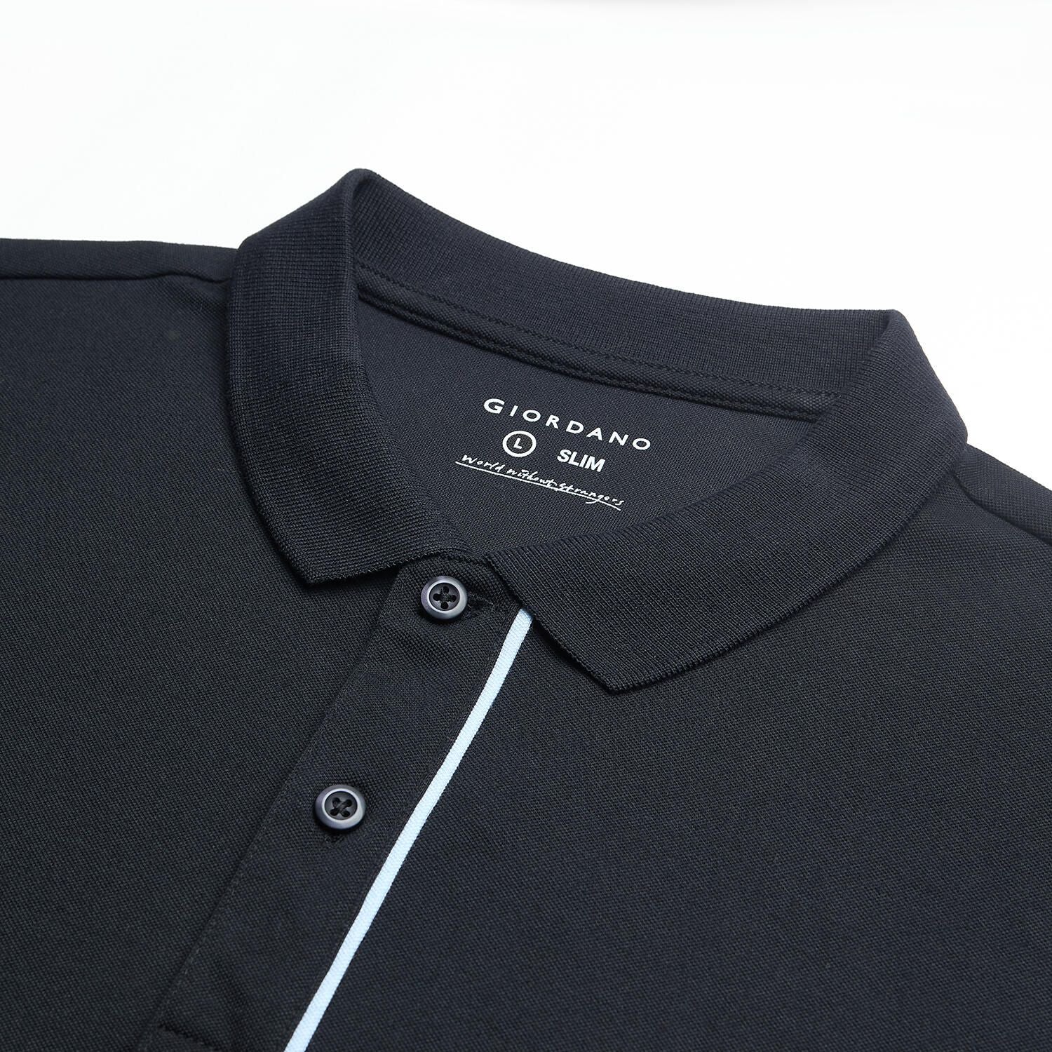 Men Slim Cotton Nylon Pique Polo