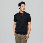 Men Slim Cotton Nylon Pique Polo