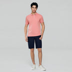 Men Slim Cotton Nylon Pique Polo