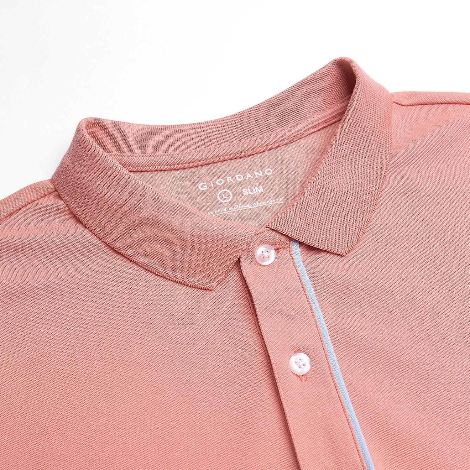 Men Slim Cotton Nylon Pique Polo